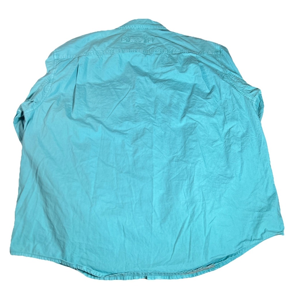 Duluth Trading Co Men's XL Duluth Untucked Great Lakes Washed Shirt Blue Comfort - Picture 3 of 6